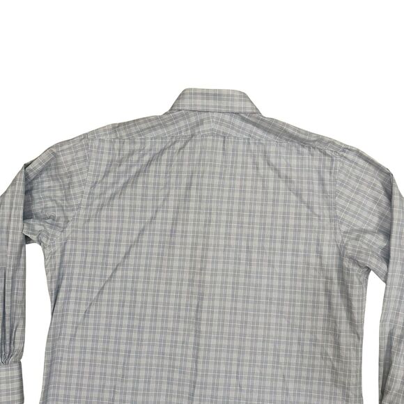 VTG Brooks Brothers Shirt Mens 17-34 Blue OCBD Oxford USA Made Check Plaid READ - Picture 10 of 12